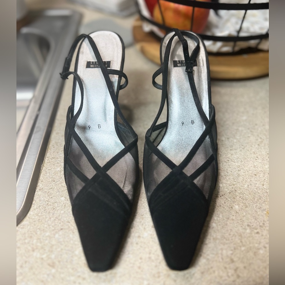 Stuart Weitzman Slingbacks Black